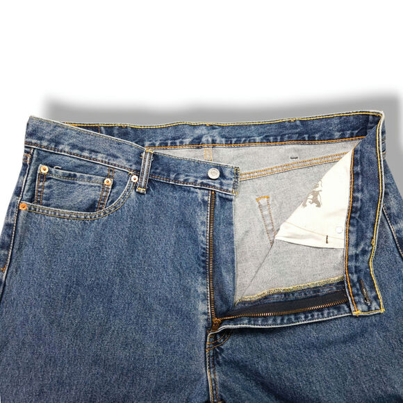 Levi’s 505 Regular Fit Straight Leg Jeans W40 L32 Dark Stonewash Zip Fly VTG Y2K - Picture 5 of 12